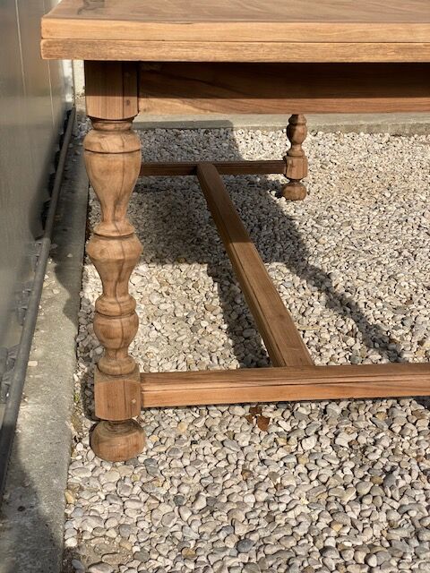 Extendable stripped farmhouse table 300 cm