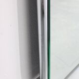 1980s Italian Rectangular Mirror in Tubular Chrome Plated Frame
