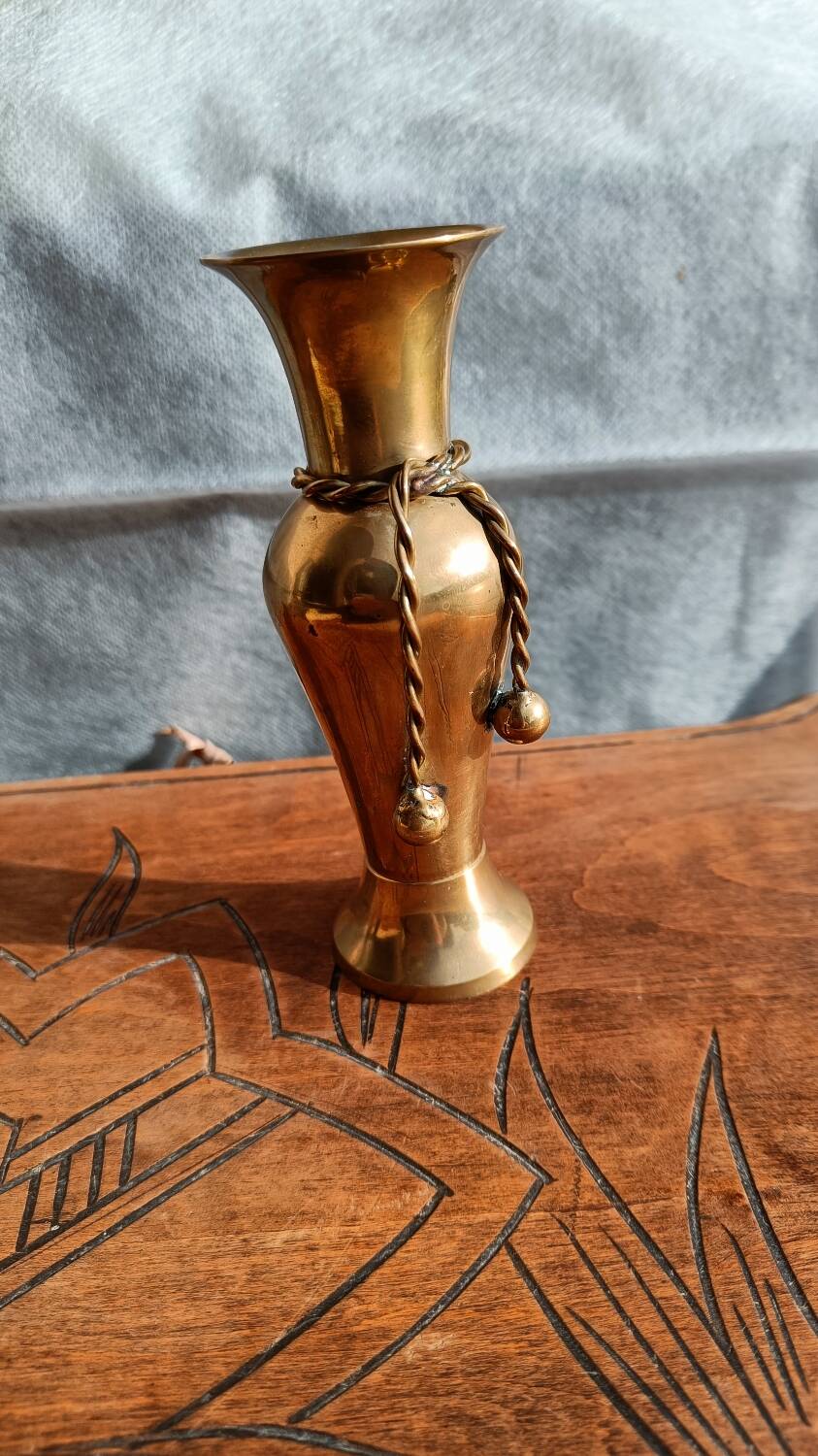 Vintage brass vase