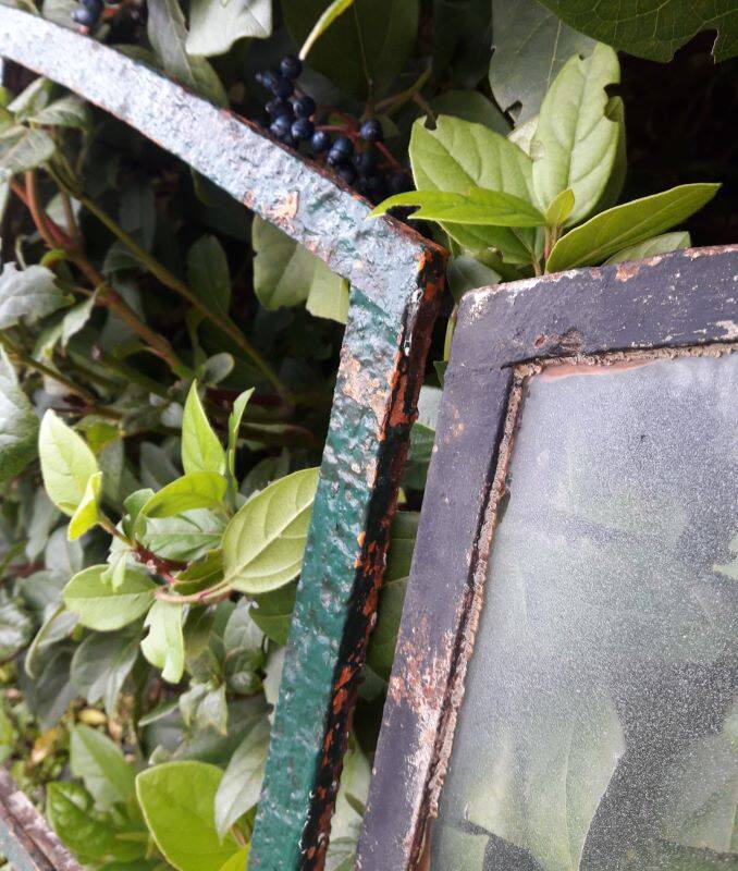 Industrial arched metal windows L73xH110 19th century glass roof