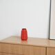 Red ceramic vase, German design, 1960s, made in West Germany