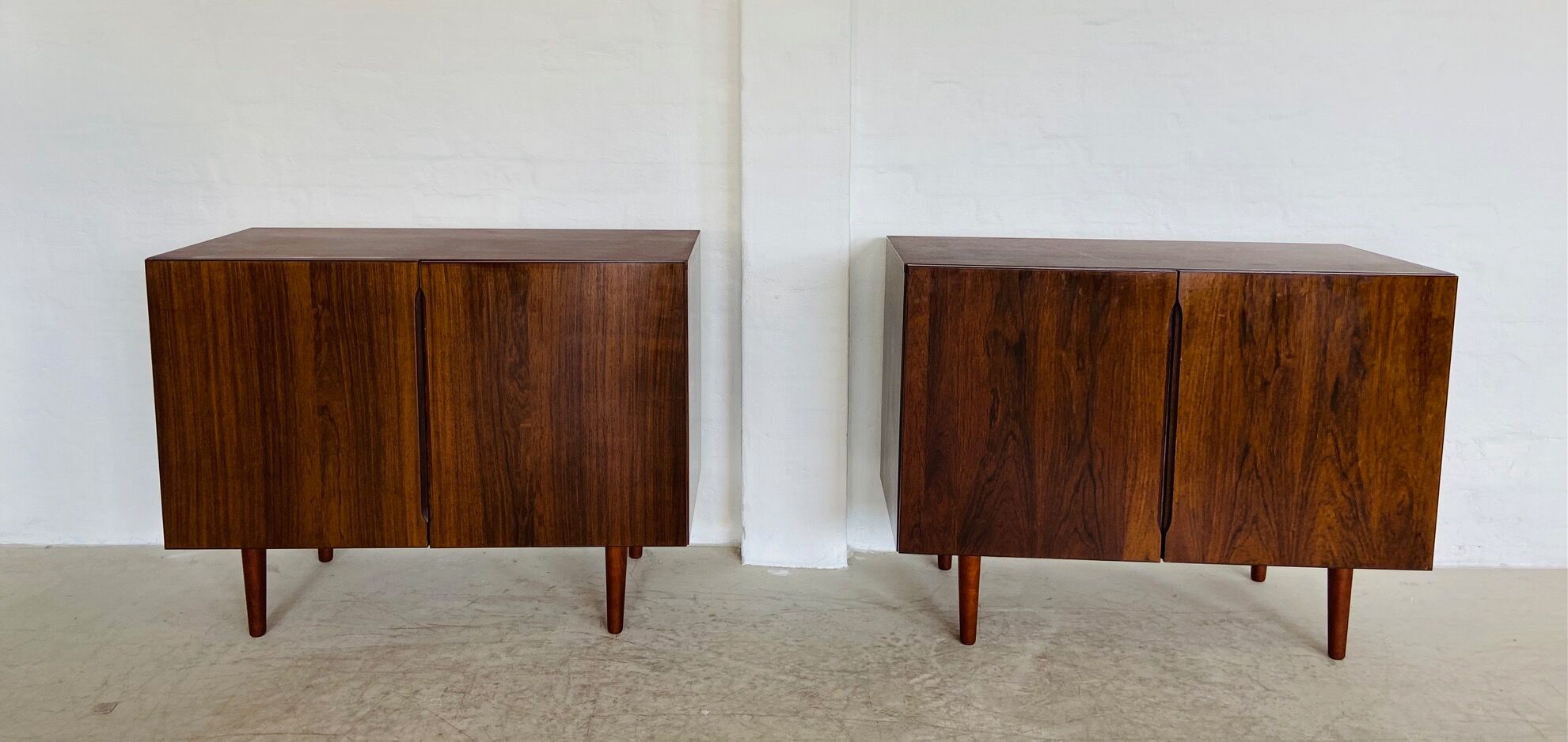 Vintage Danish mid-century matching rosewood sideboards 1960s