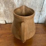 Ancien pichet rhodaceram grès beige made in france vintage