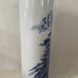 Vintage Japanese ceramic cylinder vase