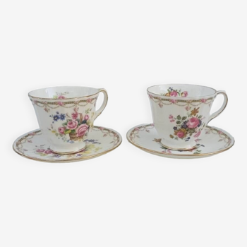 Duo tasses à thé anglaises "Duchesse"
