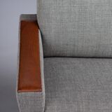 Reupholstered Danish Grey Vintage Sofa, 1960s