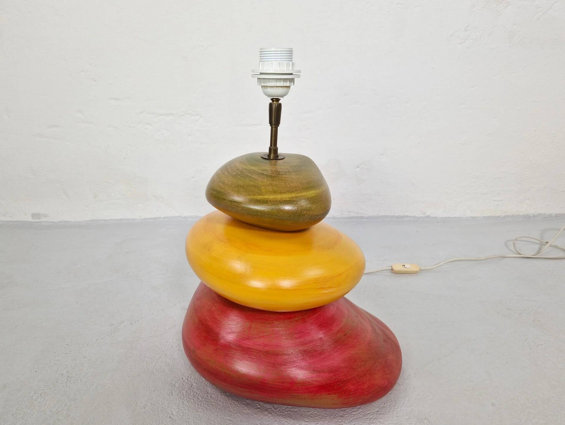 François Chatain pebble lamp, France 1980s