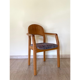 Set of solid wood armchairs and chairs by Dylund, 1970