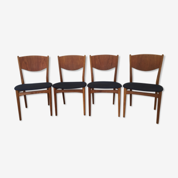 Set of 4 Danish chairs by Rosengren Hansen