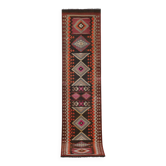 Vintage Turkish hallway rug 96x384 cm