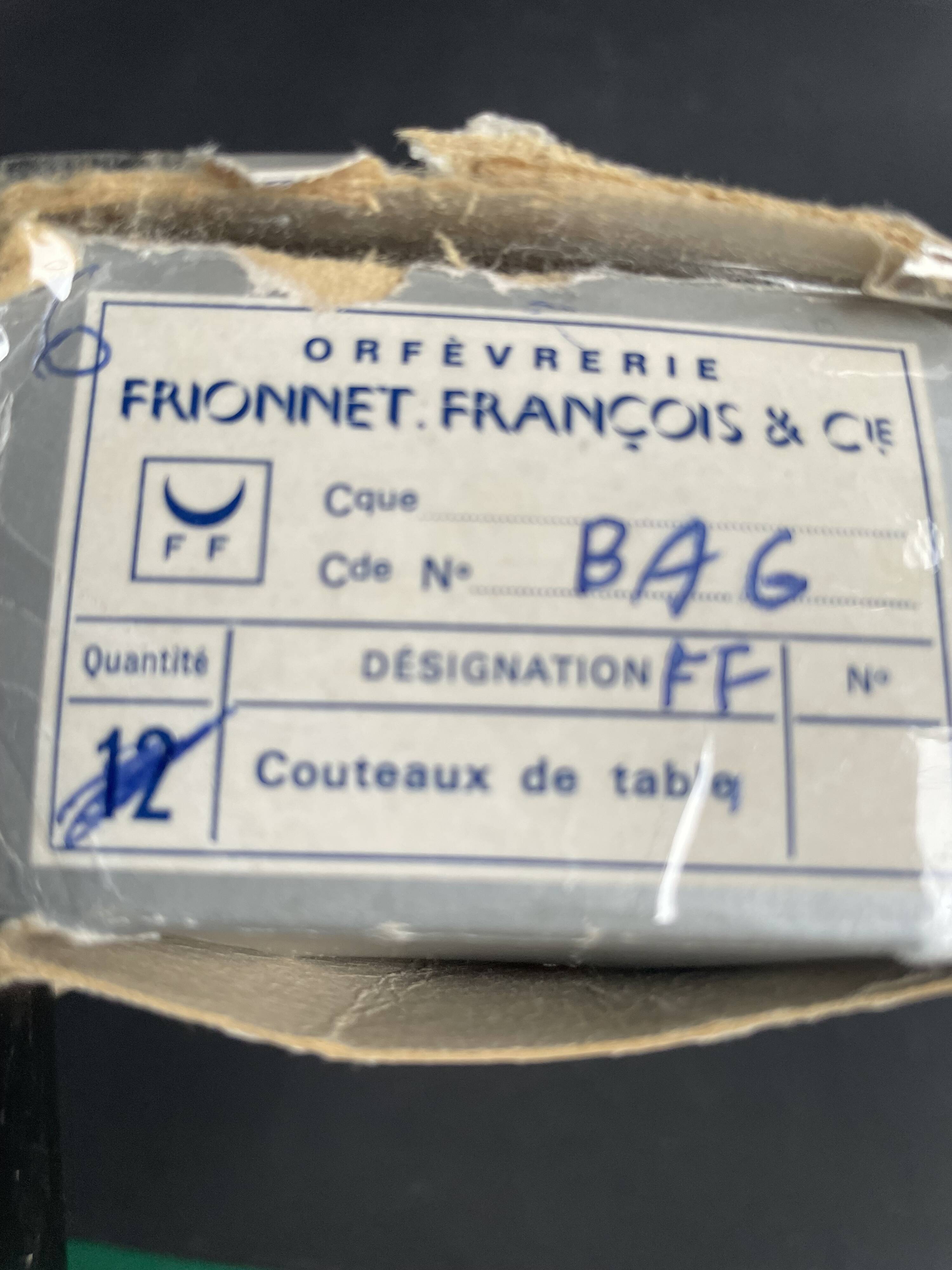 6 table knives – Silver plated – Frionnet François et Cie