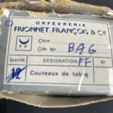 6 table knives – Silver plated – Frionnet François et Cie
