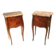 Pair of Louis XV style bedside tables in marquetry
