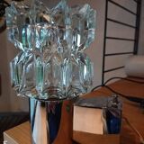 Chrome and glass wall light