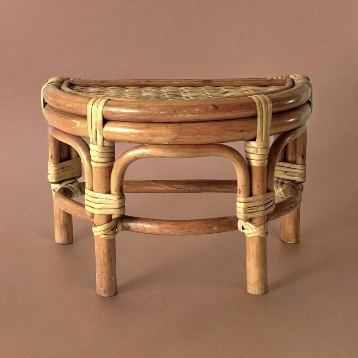 Porte-plante vintage en bambou