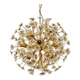 Large Floral Crystal Glass Ball Chandelier by Palwa
