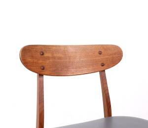 Farstrup teak wooden chairs with new skai, 1960s