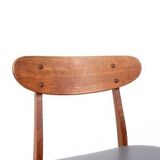 Farstrup teak wooden chairs with new skai, 1960s