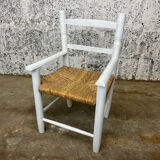 Chaise paillée enfant