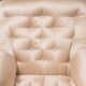 Fauteuil en tissu beige 70s vintage moderne
