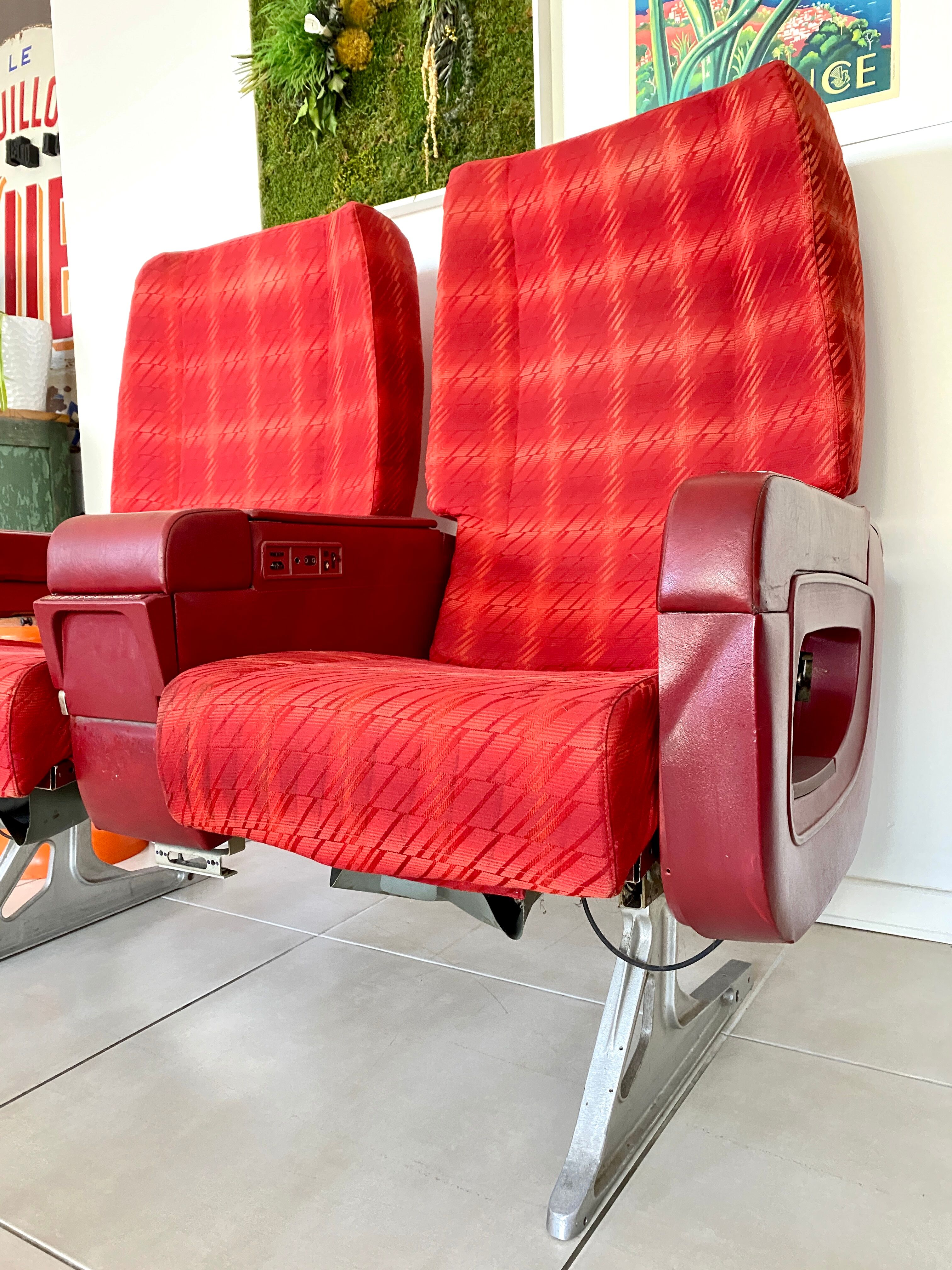 Vintage Air France aircraft chairs