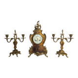 Violin clock and its Louis XV candlesticks