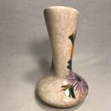 Former pitcher Vallauris enamelled Tess ceramic + painted flower Vintage