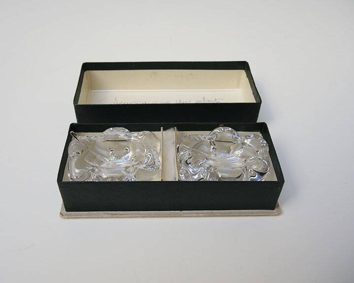 2 Anciens Salerons en Cristal Signés Daum