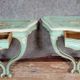 Pair of Venetian Louis XV style consoles in painted wood