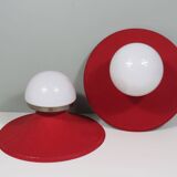 Elegant 1950s Wall or Ceiling Lights – Fluid Lines and Subtle Texture