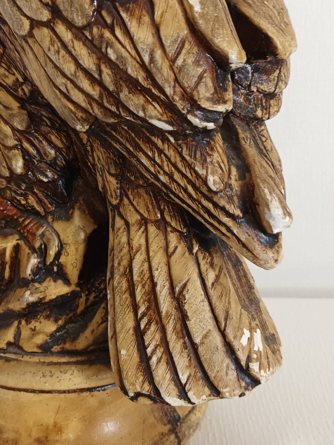 Vintage plaster eagle statue