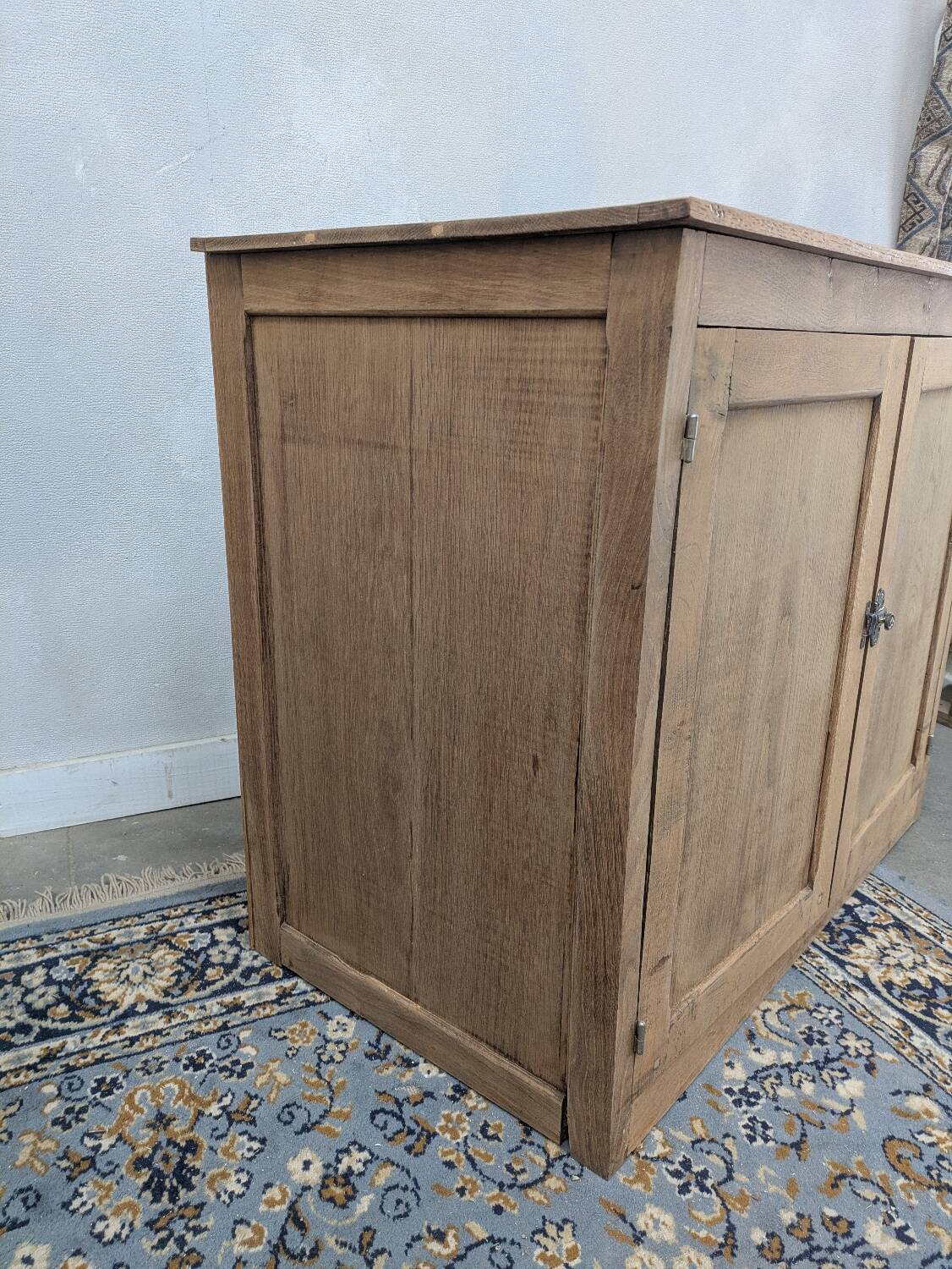 Small raw wood sideboard