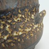 rare large jopeko PLANT STAND plant pot with base fat lava ceramic 1970s