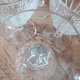 Service de 6 verres à vin ciselés