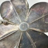 Two silver clover candleholders by Carl Frederik Christiansen, Denmark