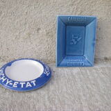 Two advertising ashtrays