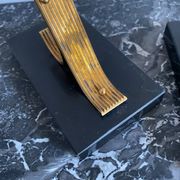 Pair of Modernist Gold Starry Bookends
