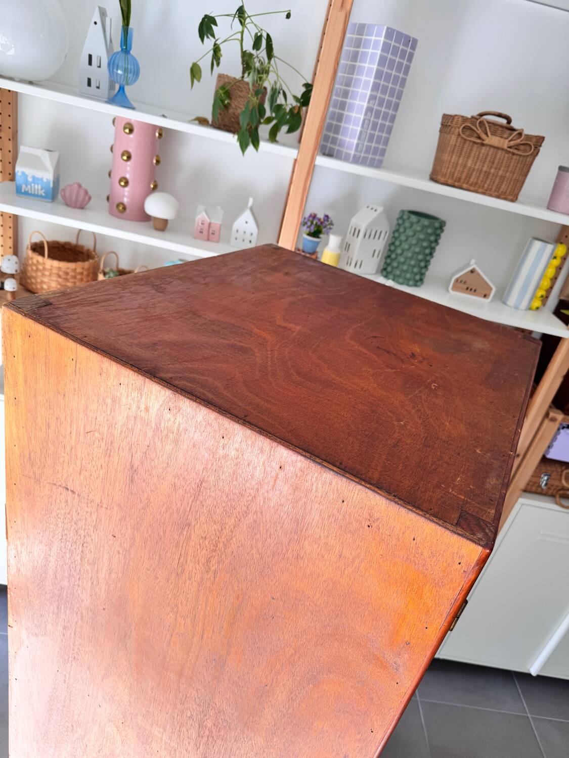 Vintage old pantry cupboard - jam cupboard - bonnetière - furniture