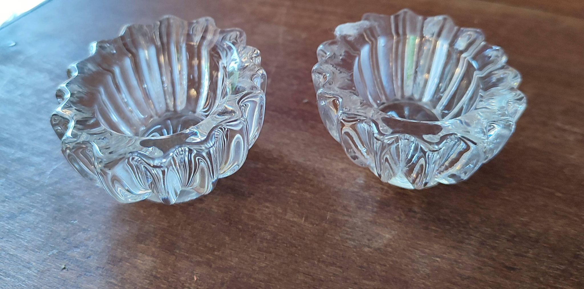 Set of 2 crystal salt cellars