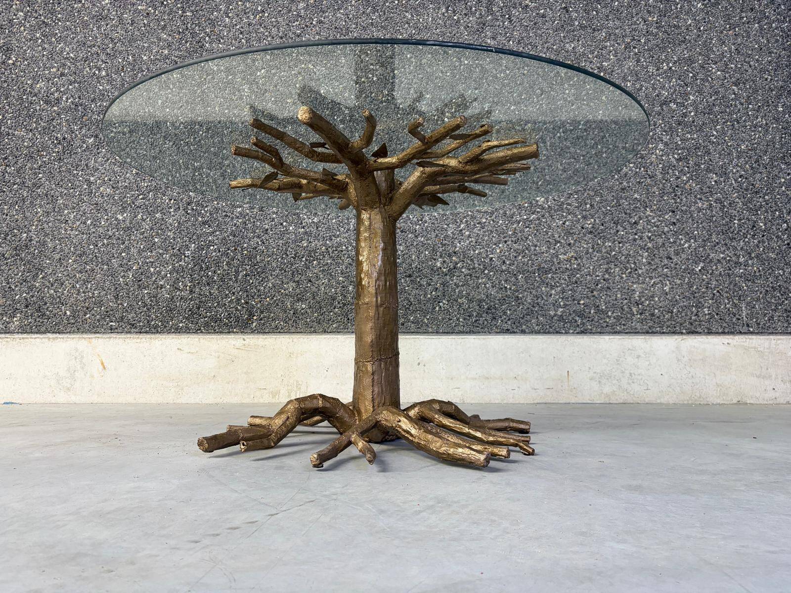 Table à manger en branche d'arbre, années 1980