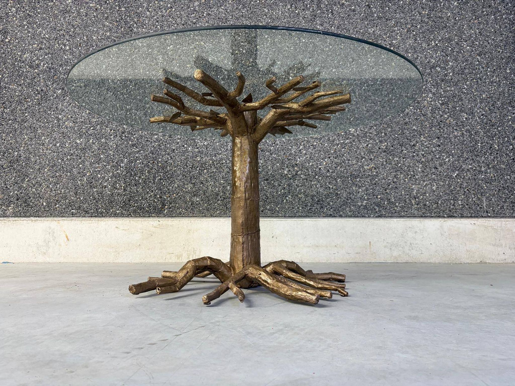 Table à manger en branche d'arbre, années 1980