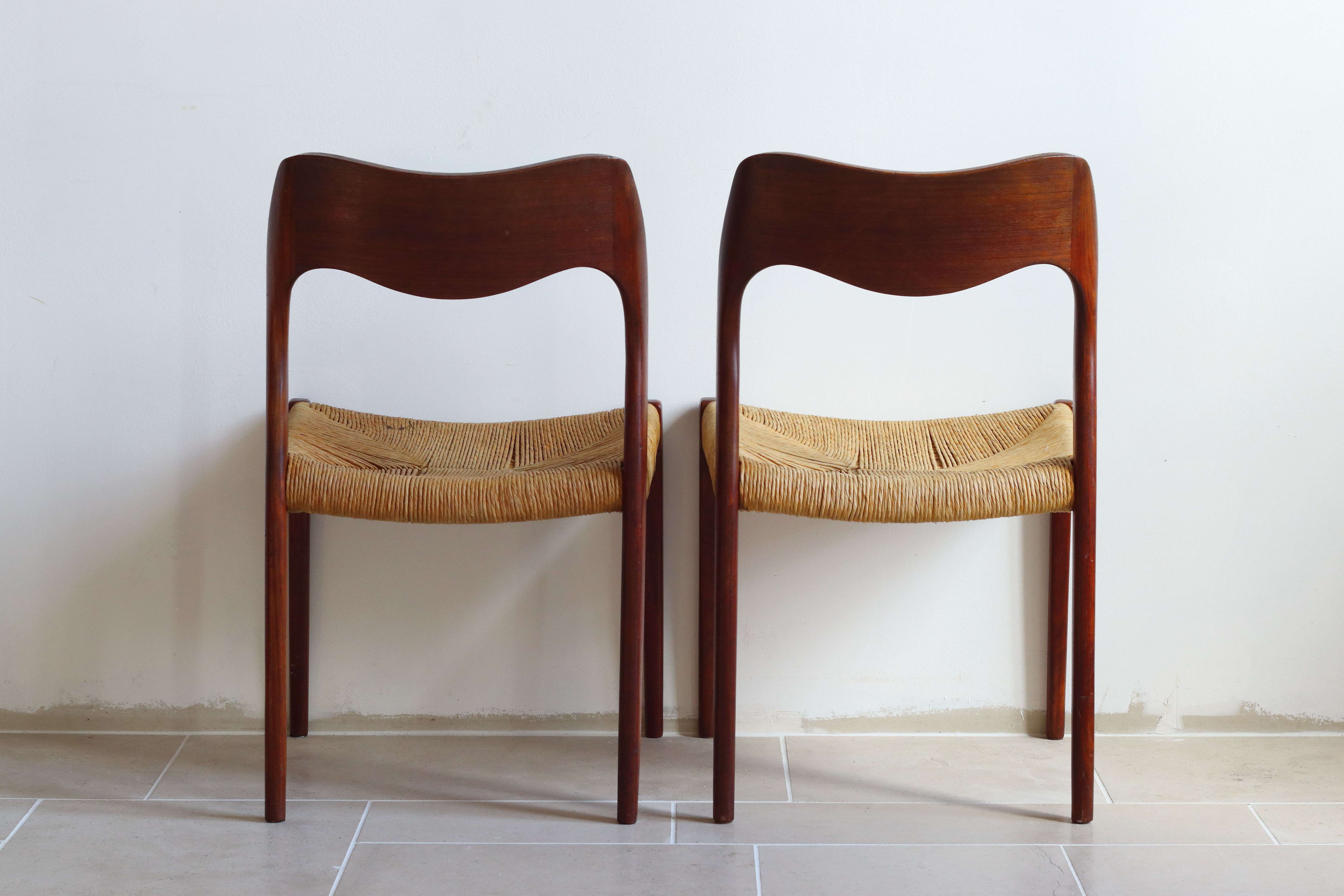 Pair of chairs n ° 71 by Niels O Moller for JL Mollers Møbelfabrik