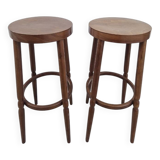 Paire de tabourets de bar signé Baumann ancien