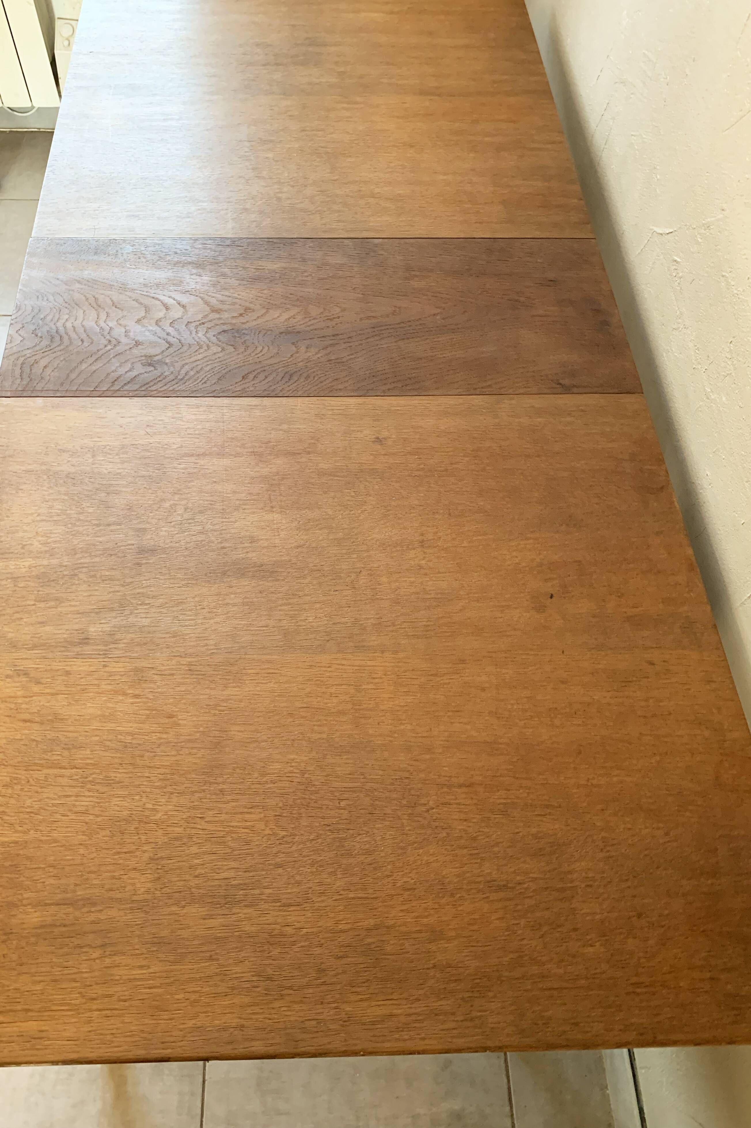 Vintage extendable oak table from the 50s