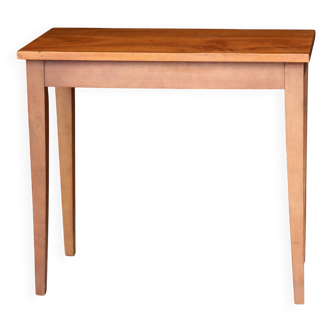Jolie table basse vintage, ou table d'appoint dite bout de canapé, en acajo