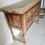 Antique Spanish hand-carved console table