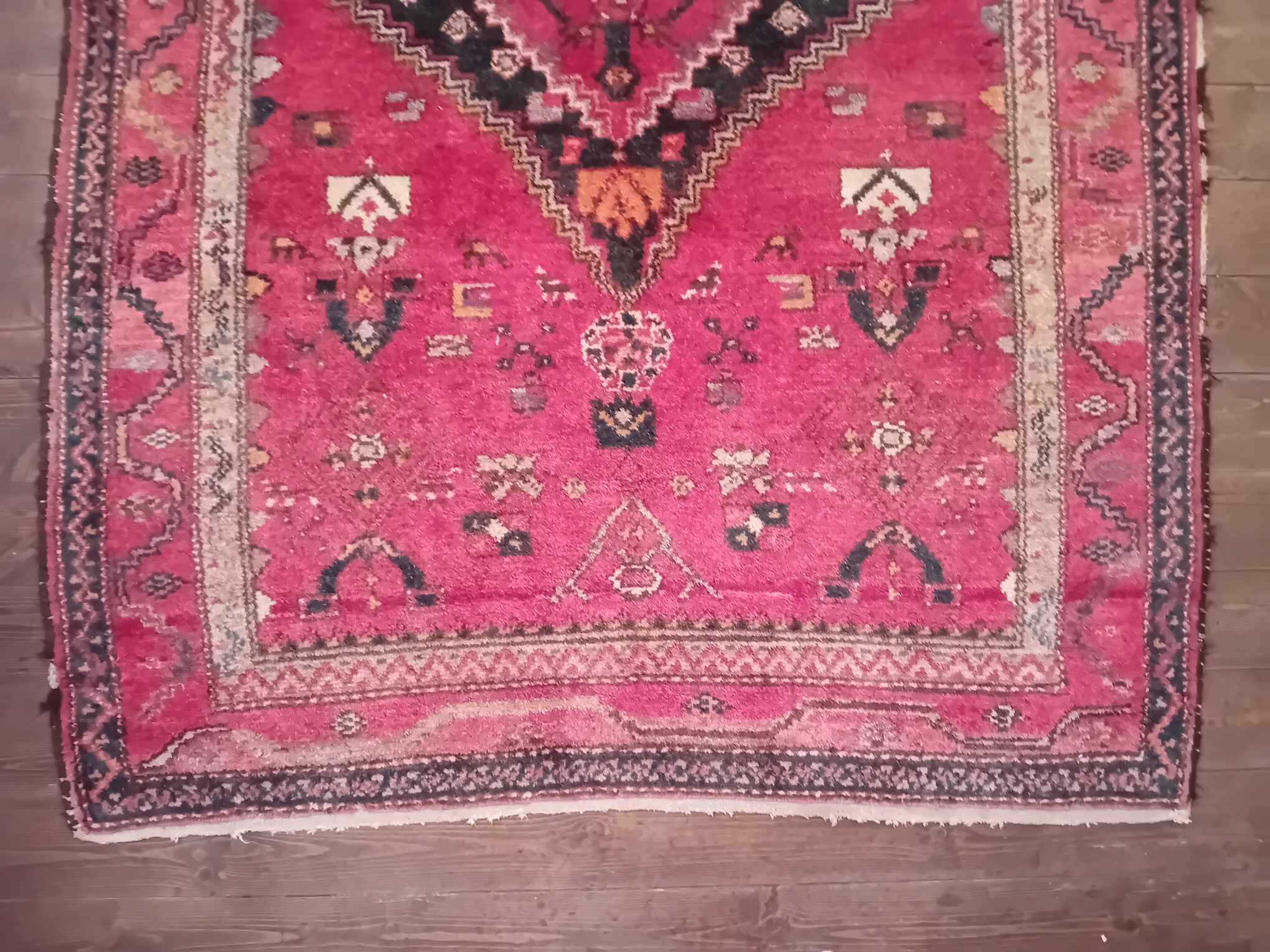 Handmade Persian Hamadan rug 210x132cm