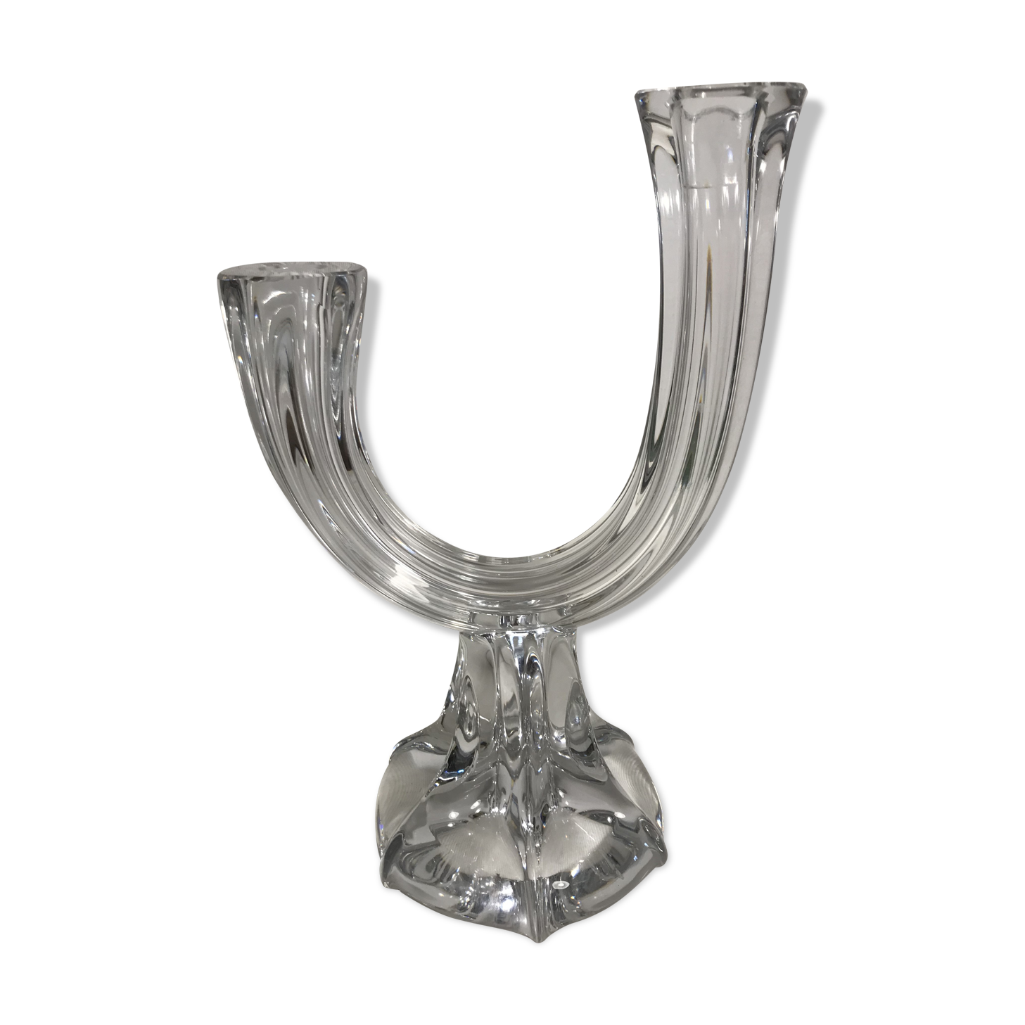 Former candlestick 2 lights crystal