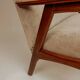 Vintage teak armchair, 1960s - Beige upholstery