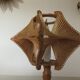 Scandinavian lamp, wire and wood, 60s 70s